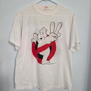 Vintage 1989 Ghostbusters II Fujifilm Promo T-Shirt XL White Movie 80s Single St